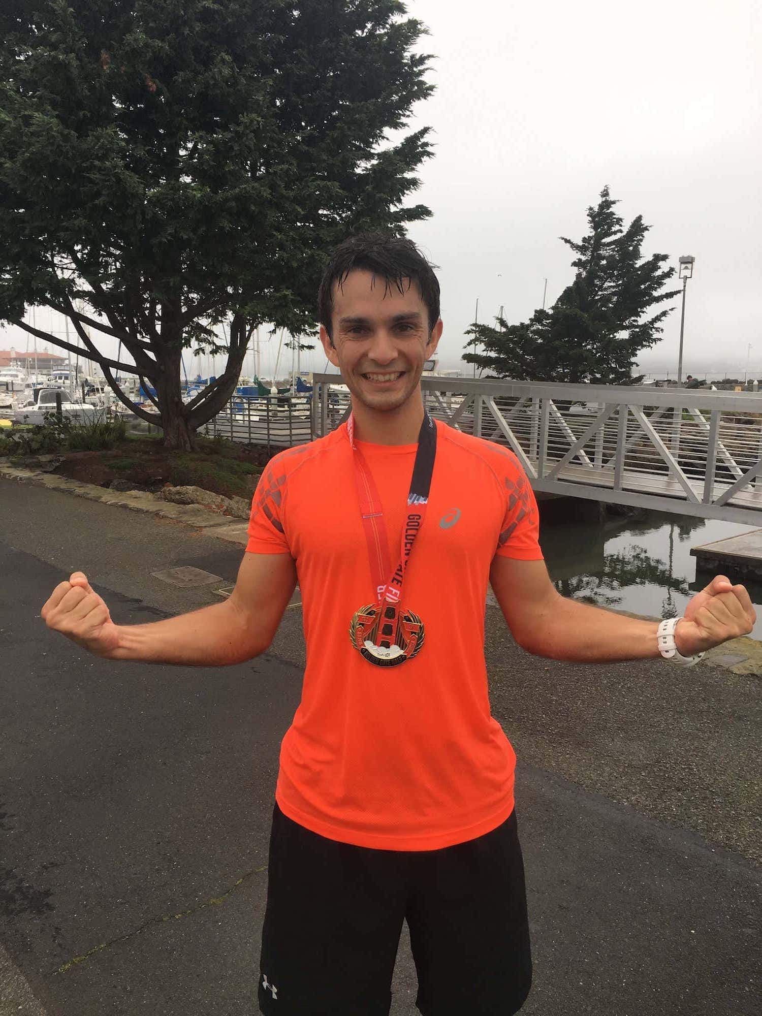 Me, after crossing the finish line of the 2016 Golden Gate Half Marathon